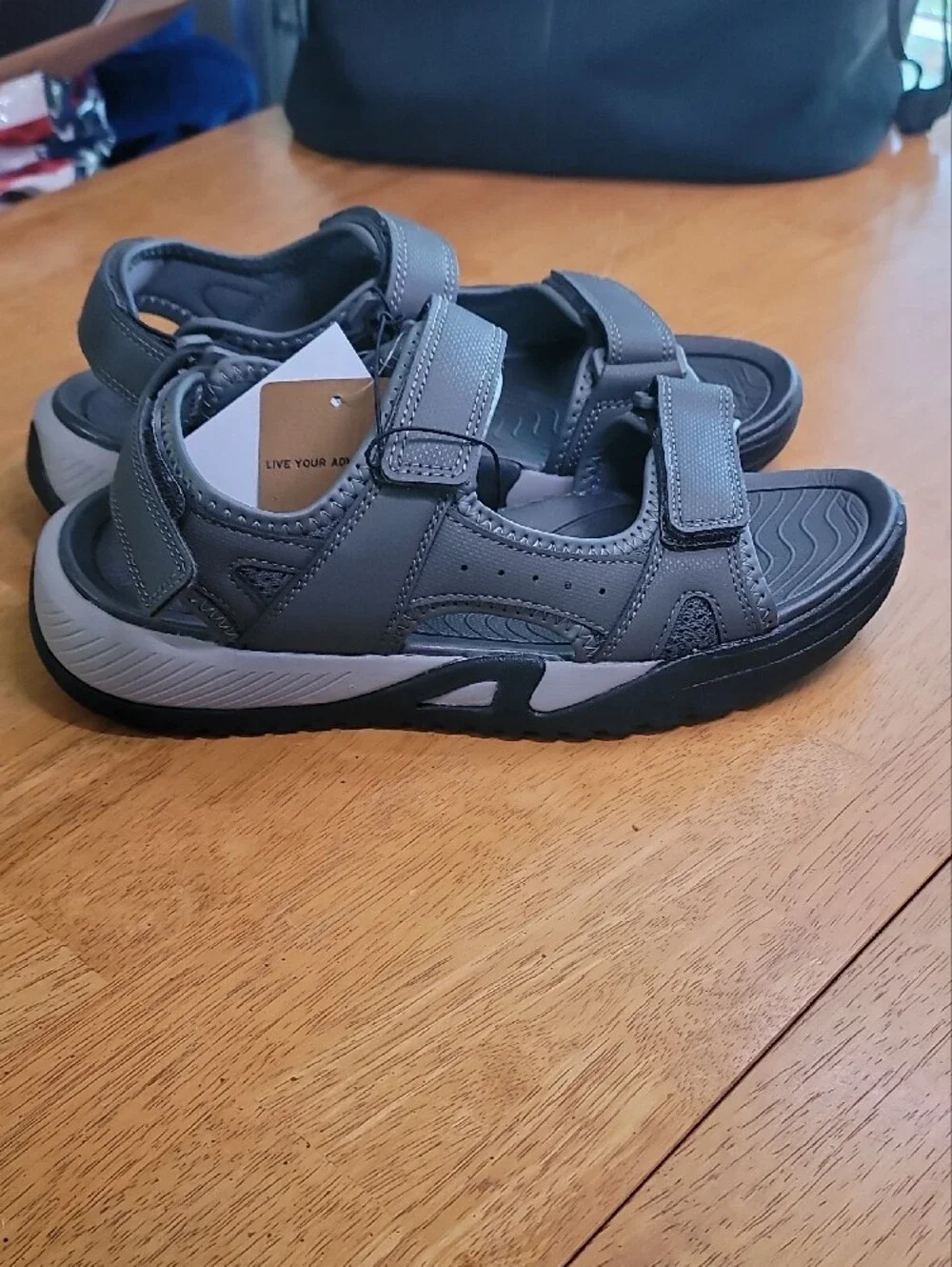 Eddie Bauer - Gray Adjustable Sport Sandals